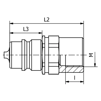 Rychlospojka ISO 12,5 zástrčka G3/8, Rychlospojky ISO 12,5 zástrčky