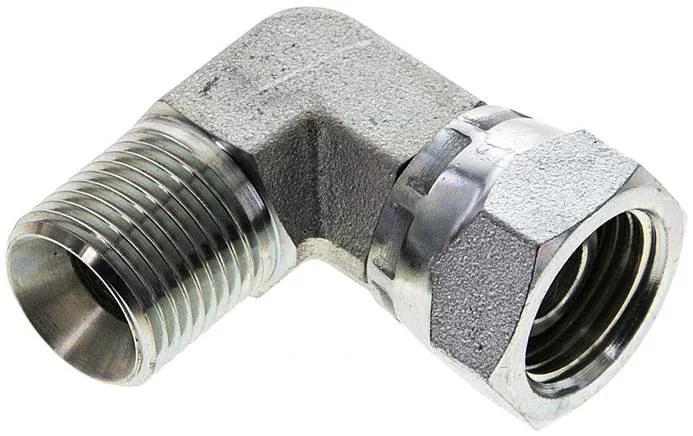 WE 12 HD, Úhlové šroubení 90° se závitem G (60° univerzální těsnicí kužel, vnitřní/vnější), do 475 bar
