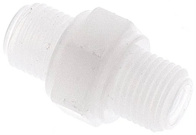 DN 1818 PP, Dvojitá vsuvka s válcovým závitem - polypropylen a PVDF, PN 10