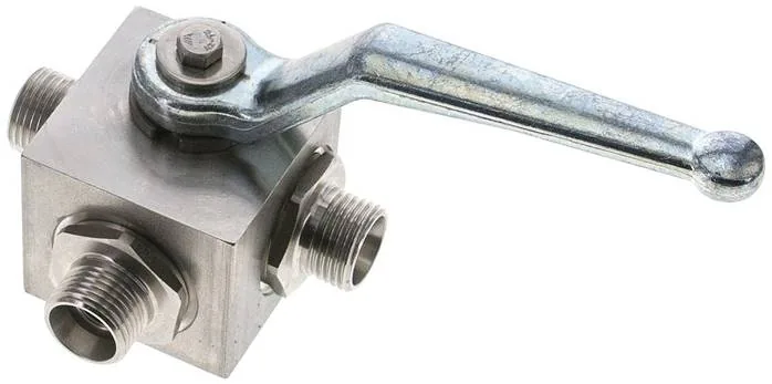 KH 3/12 L T HD ES, ES vysokotlaký 3cestný kulový kohout, Otvor T, 12 L (M18x1,5), 0 až 315 bar