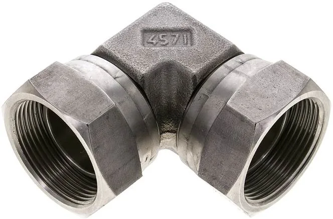 WV 112 ES, Úhlové šroubení 90° se závitem G (60° univerzální těsnicí kužel, vnitřní), do 575 bar