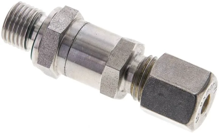 RHV 6 SR NC, Hydraulický zpětný ventil 6 S (M14x1,5)-G 1/4", Upínací kroužek 1.4571 (NC)
