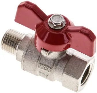 KH 14 B IA E-KN, Mosazný kulový kohout, Eco-Line, R 1/4" / Rp 1/4", 0 až 25 bar