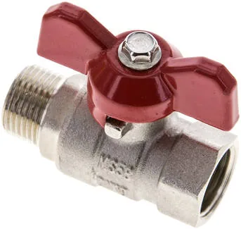 KH 38 B IA E-KN, Mosazný kulový kohout, Eco-Line, R 3/8" / Rp 3/8", 0 až 25 bar