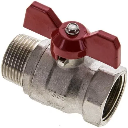 KH 10 B IA E-KN, Mosazný kulový kohout, Eco-Line, R 1" / Rp 1", 0 až 25 bar