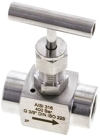 NADEL 38 ES E, Jehlový uzavírací ventil, nerezová ocel, G 3/8", PN 400 (ECO)