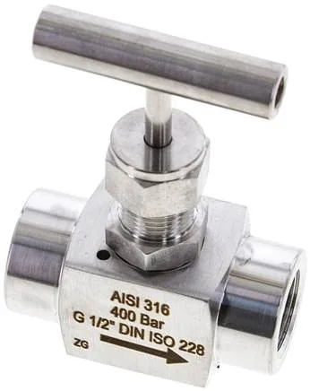 NADEL 12 ES E, Jehlový uzavírací ventil, nerezová ocel, G 1/2", PN 400 (ECO)