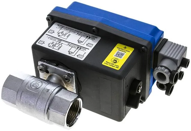 KH 10 ELS 230, Elektrický kulový kohout mosazný, G 1", 85 až 240 V (AC/DC) (sanitární zařízení)