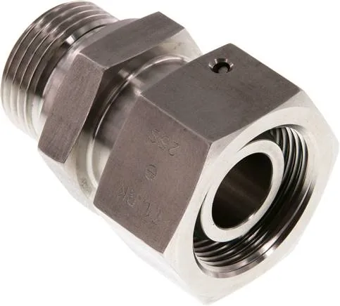 EGE 25 SR ES, Nastavitelná šroubení k zašroubování s těsnicím kuželem a těsnicím O-kroužkem, závit G