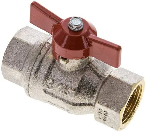 KH 34 KN, Mosazný kulový kohout, Rp 3/4", -0,9 až 40 bar, plný průchod
