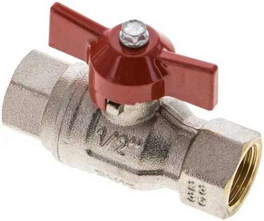 KH 12 KN, Mosazný kulový kohout, Rp 1/2", -0,9 až 50 bar, plný průchod