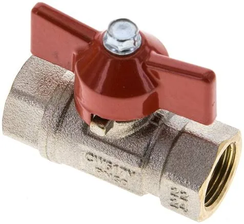 KH 38 KN, Mosazný kulový kohout, Rp 3/8", -0,9 až 50 bar, plný průchod