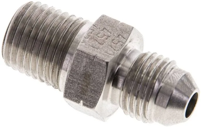DN 14 NPT-1/2 ES, Dvojitá vsuvka se závitem NPT/závitem JIC (vnější), do 310 barr