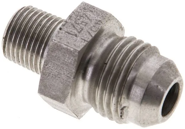 DN 18 NPT-9/16 ES, Dvojitá vsuvka se závitem NPT/závitem JIC (vnější), do 310 barr