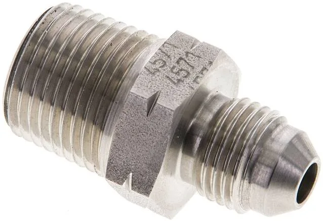 DN 38 NPT-1/2 ES, Dvojitá vsuvka se závitem NPT/závitem JIC (vnější), do 310 barr