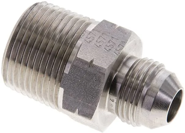 DN 34 NPT-3/4 ES, Dvojitá vsuvka se závitem NPT/závitem JIC (vnější), do 310 barr
