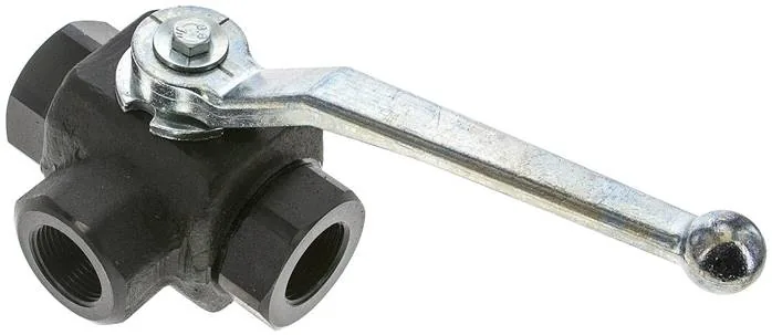 KH 3/34 T HD-D3, Vysokotlaký 3cestný kulový kohout, Otvor T, G 3/4", 0 až 350 bar