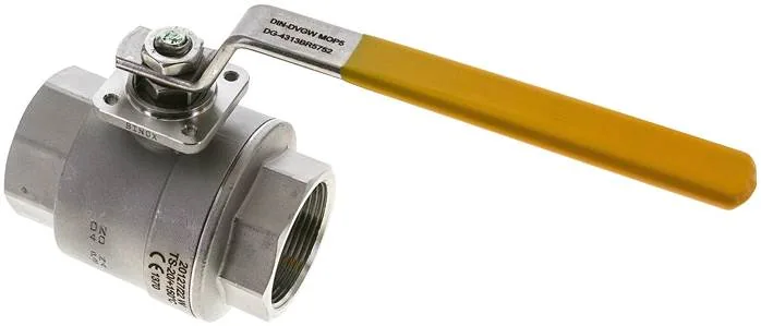 KH 112 SAU ES, Kulový kohout z nerezové oceli, Rp 1-1/2", -0,9 až 20 bar, pro kyslík (prům.)