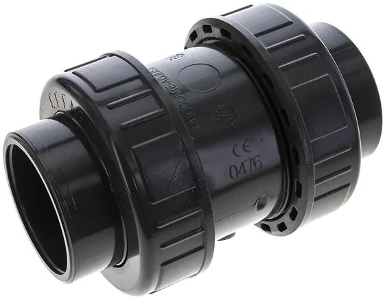 PVCRUCK 63 FKM, Zpětný ventil s mufnou ke vlepení, PVC-U / FKM, 63 mm