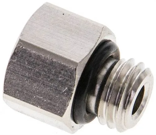 RN 75 MSV ED, Redukční vsuvka s válcovým vnějším a vnitřním závitem - elastomerové těsnění, PN 20