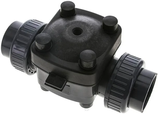 PVCMV 50 EPDM, Membránový ventil PVC (NO) PVC / EPDM, 50 mm Mufna k vlepení