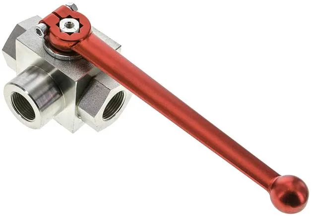KH 3/34 L HD, Vysokotlaký 3cestný kulový kohout, Otvor L, G 3/4", 0 až 420 bar
