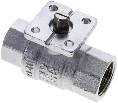 KH 34 F MS B, Mosazný kulový kohout, přímá/montážní příruba, G 3/4", -0,9 až 40 bar