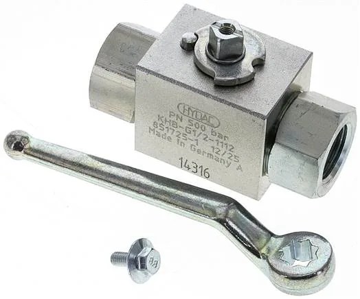 KH 12 HD-GK, Vysokotlaký kulový kohout, ocel, G 1/2", 0 až 500 bar
