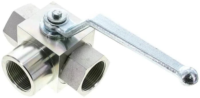 KH 3/114 L HD-GK, Vysokotlaký 3cestný kulový kohout, Otvor L, G 1-1/4", 0 až 315 bar