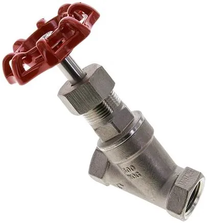 MUA 12 SS ES, Uzavírací ventil se zkoseným sedlem, G 1/2", PN 40, nerezová ocel