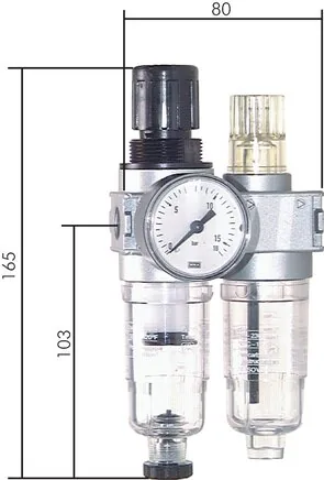 CL 018-6 AM, Jednotky údržby vzduchu 2dílné – konstrukční řada Multifix 0, 700 l/min*****