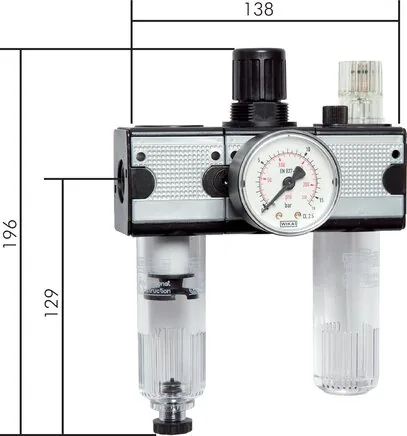 CL 143 M AM, Jednotky údržby vzduchu 3dílné – konstrukční řada Multifix 1, 1200 l/min*****