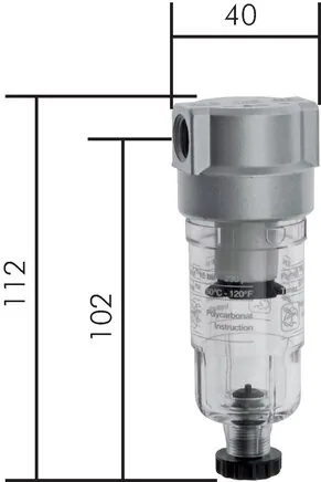DF 00 AM, Filtry - miniaturní, 800 l/min