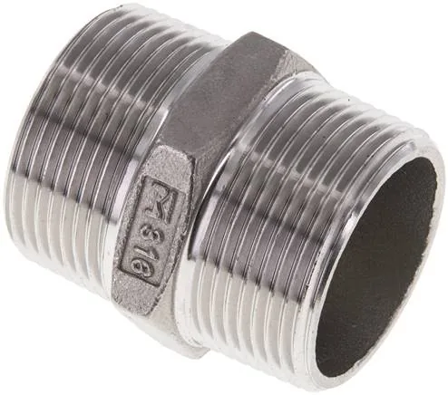 DN 114114 K ES NPT, Dvojité vsuvky se závitem NPT, PN 16