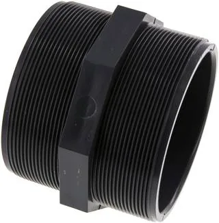 DN 4040 PVC, Dvojitá spojka s válcovým závitem - PVC-U (pouze pro plastové závity), PN 16