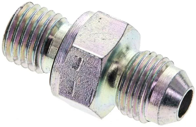 DN M12-1/2, Dvojitá vsuvka s metrickým závitem G/závitem JIC (vnější), do 310 bar
