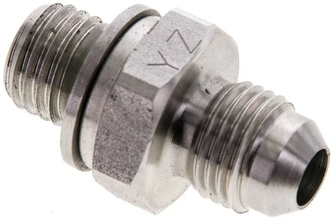 DN M12-1/2 ES, Dvojitá vsuvka s metrickým závitem G/závitem JIC (vnější), do 310 bar