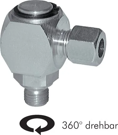 DREH 8 LM, Úhlové otočné šroubení do 10 ot/min*, metrické