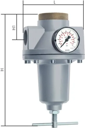 DR 55, Regulátor tlaku - standardní, do 16 500 l/min