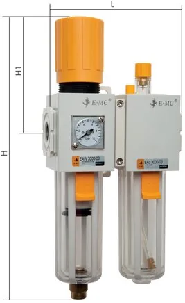 EAC 4010-04, EMC Údržbové jednotky, 2dílné - Eco-Line, do 3800 l/min