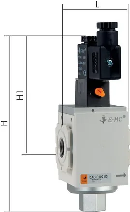 EAS 2100-02-24V=, EMC 3/2cestné magnetické ventily Eco-Line