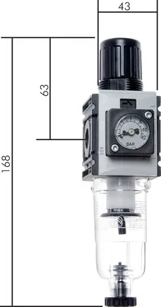 FR 014-4 F M AM, Filtrační regulátor - konstrukční řada Futura 0, 1000 l/min