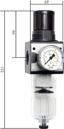 FR 12-3, Filtrační regulátor - konstrukční řada Multifix 2, 6700 l/min***