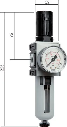 FR 14-2 F, Filtrační regulátor – konstrukční řada Futura 1, až 2500 l/min