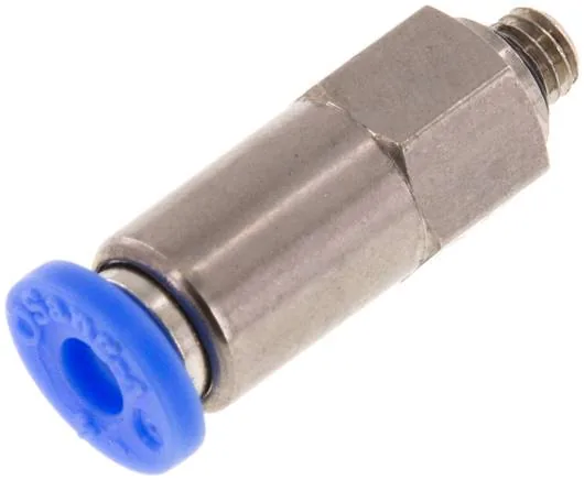 HAIQS M54, Zpětný ventil M 5-4 mm, průtok od závitu k hadici, IQS standard