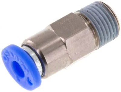 HBIQS 184, Zpětný ventil R 1/8"-4 mm, průtok od hadice k závitu, IQS standard