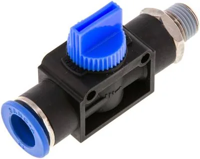 IQSHA 31412, 3/2cestný uzavírací ventil R 1/4" 12 mm, Strana závitu pro odvzdušnění