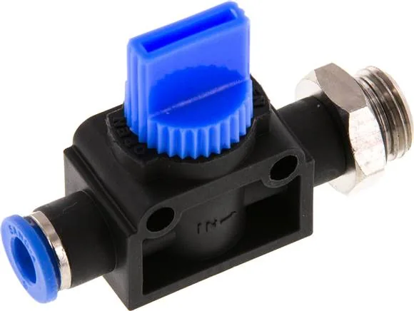 IQSHA 3146 G, 3/2cestný uzavírací ventil G 1/4" 6 mm, Strana závitu pro odvzdušnění