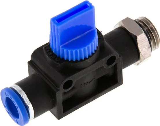 IQSHA 3148 G, 3/2cestný uzavírací ventil G 1/4" 8 mm, Strana závitu pro odvzdušnění