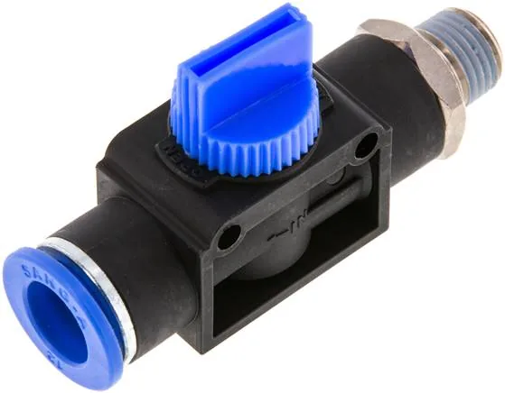 IQSHE 31412, 3/2cestný uzavírací ventil R 1/4" 12 mm, Strana hadice odvzdušnující